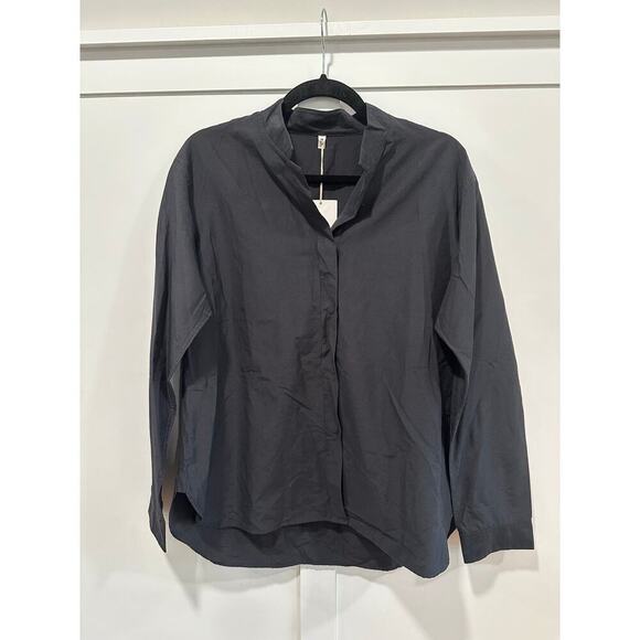 NWT MUJI Labo Silk Blend Open Collar Shirt Size M - Picture 1 of 5